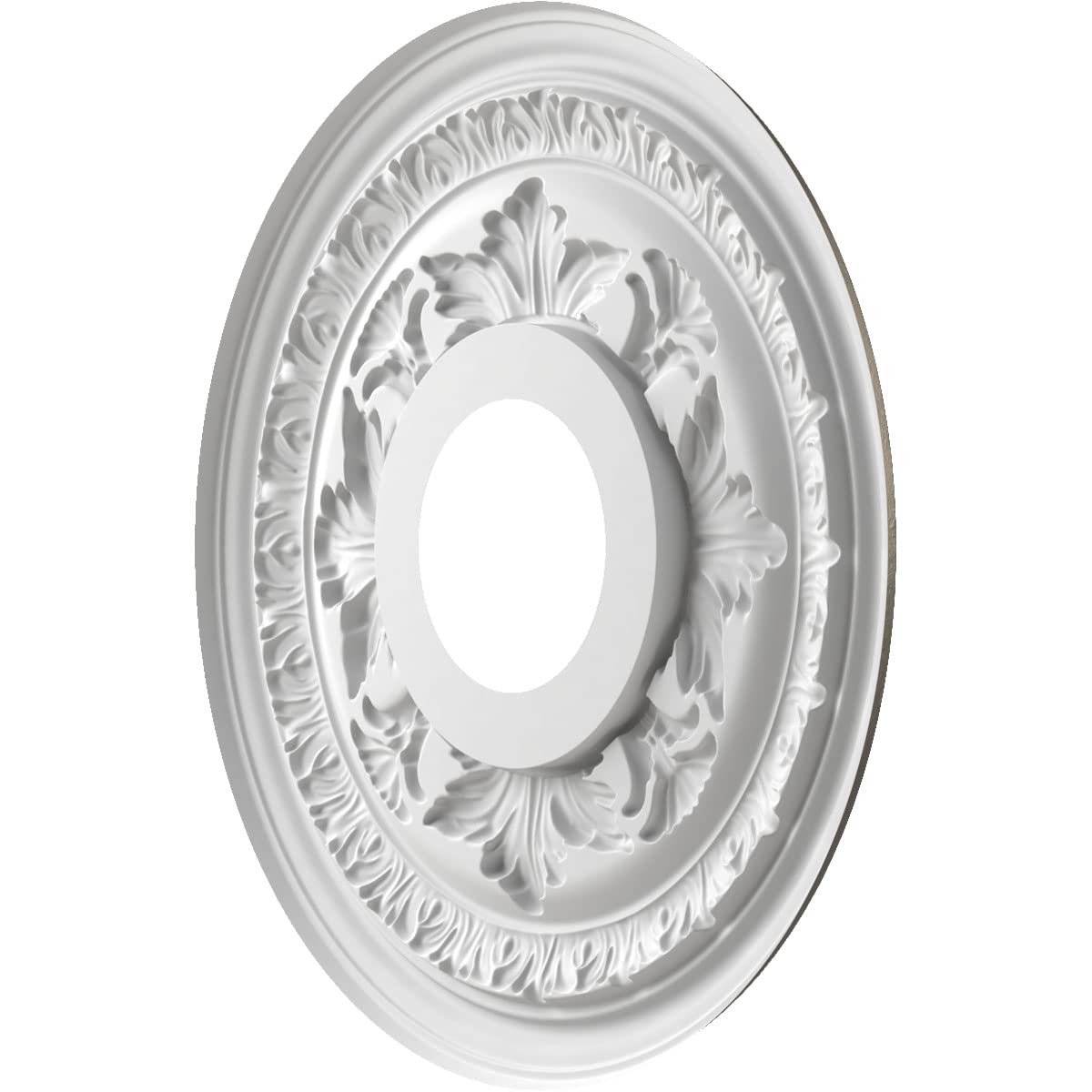 Ekena Millwork Cmp13Badst Baltimore Thermoformed Pvc Ceiling Medallion (Fits Canopies Up To 5 1/4), 13Od X 3 1/2Id X 3/4P, Unive