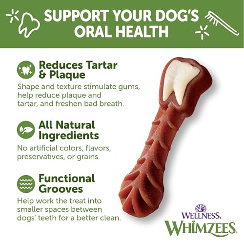 WHIMZEES Wellness Value Box Dog Dental Treats, Medium Size (44 Count)