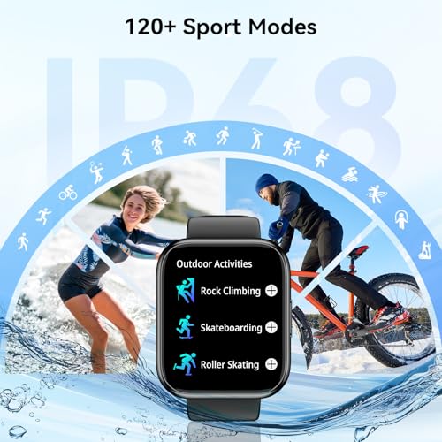Smart Watch for Men Women, 1.85" HD Fitness Tracker with Bluetooth Calls, 120+ Sport Modes Fitness Watch, Fitness Tracker ...