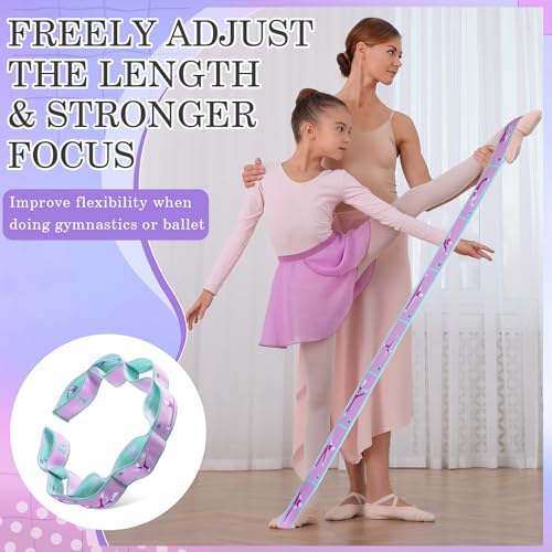 Stretch Strap for Kids Elastic Gymnastic Stretching Ballet Dance Band with 8 Loops Adjustable Exercise Training Resistance...