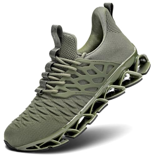 Mens Slip on Walking Shoes Running Blade Tennis Casual Fashion Sneakers Comfortable Non Slip Gym Athletic Sport Trainers