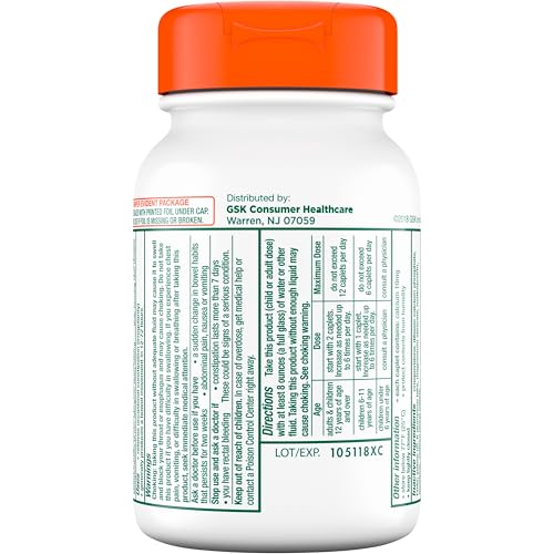 Citrucel Methylcellulose Fiber Caplets for Occasional Constipation Relief, Orange Flavor - 1 Count