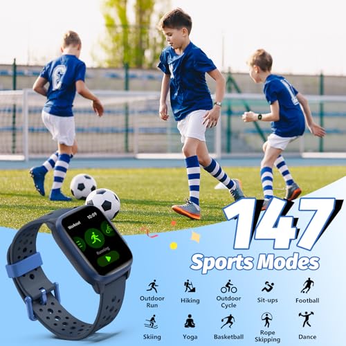 meoonley Kids Watch with 140 Sports Modes, 1.5" Kids Fitness Tracker, Girls Smart Watch, No APP/Phone Required, Sleep Moni...