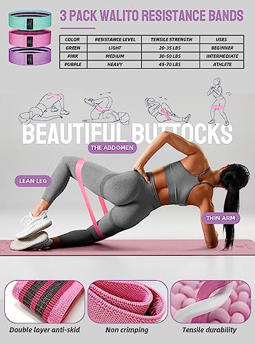 1/3 Yoga Mat Thick, Yoga Set for Beginners Include High Density Mat with Multi-loops Strap, Blocks, Booty Resistance Band ...
