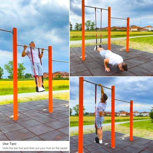 Pull Up Assistance Bands with Fabric Feet/Knee Rest, Heavy Duty Pull Up Resistance Bands, Pull up Assist Bands Pull-up Exe...