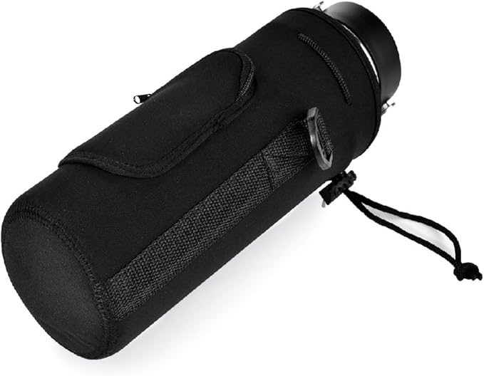 AF-WAN Neoprene Carrier Water Bottle Insulation Sleeve,Waterproof, Anti-Slip, Anti-Scratch Pouch with Shoulder Strap, fit for Owala Insulated Stainless Steel Water Bottle (Black, For 24 oz)