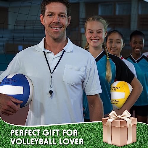 Libima 4 Pack Volleyballs Official Size 5 Soft Waterproof Lightweight Volleyballs Light with Pump and Net Bag for Beginner...