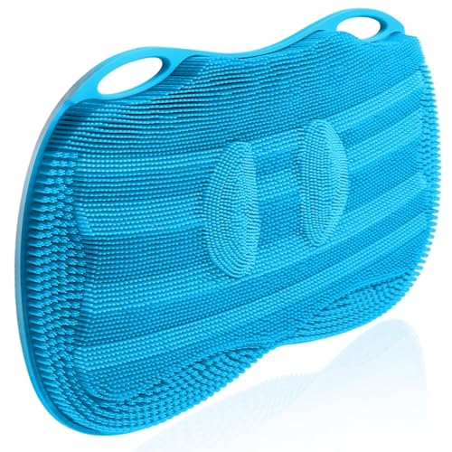 Kalolary Silicone Shower Foot Scrubber Mat, Large Foot Scrubber in Shower with Non Slip Suction Cups Foot Cleaner Brush to...