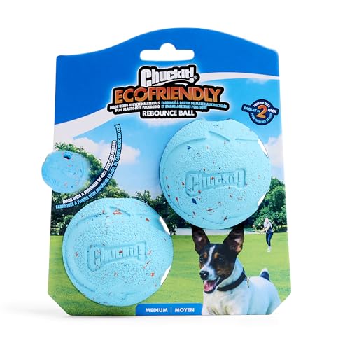 Chuckit! Rebounce Ball Dog Toy - Bouncy Fetch Balls for Dogs 20-60 lbs - Made from Durable Rubber - Outdoor Pet Toys - Siz...