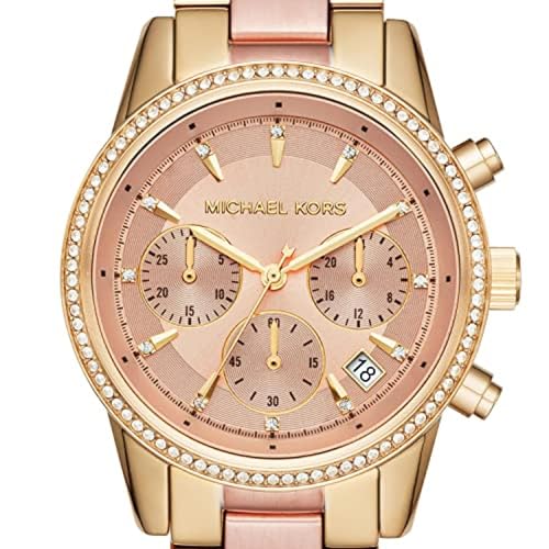 Michael Kors Bryant Chronograph Women's Watch, Stainless Steel and Pavé Crystal Watch for Women