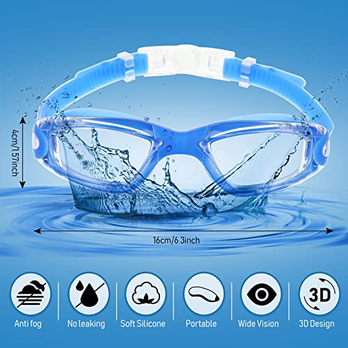 Konohan 8 Pack Kids Goggles Swim Goggles for Adult Kids Swimming Glasses Anti Fog Silicone No Leak Pool Glasses