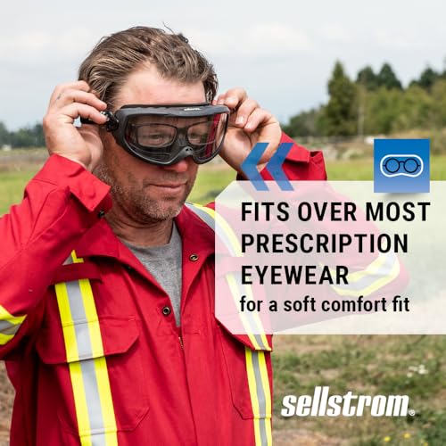Sellstrom Odyssey II Wildland Fire Safety Goggles - Anti-Fog, Anti-Scratch Eye Protection Goggles for Men & Women - FR Str...