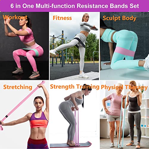 STANDROCK Fabric Resistance Bands for Working Out, 3 and 4 Levels Booty Bands Long Resistance Bands for Women and Men | El...