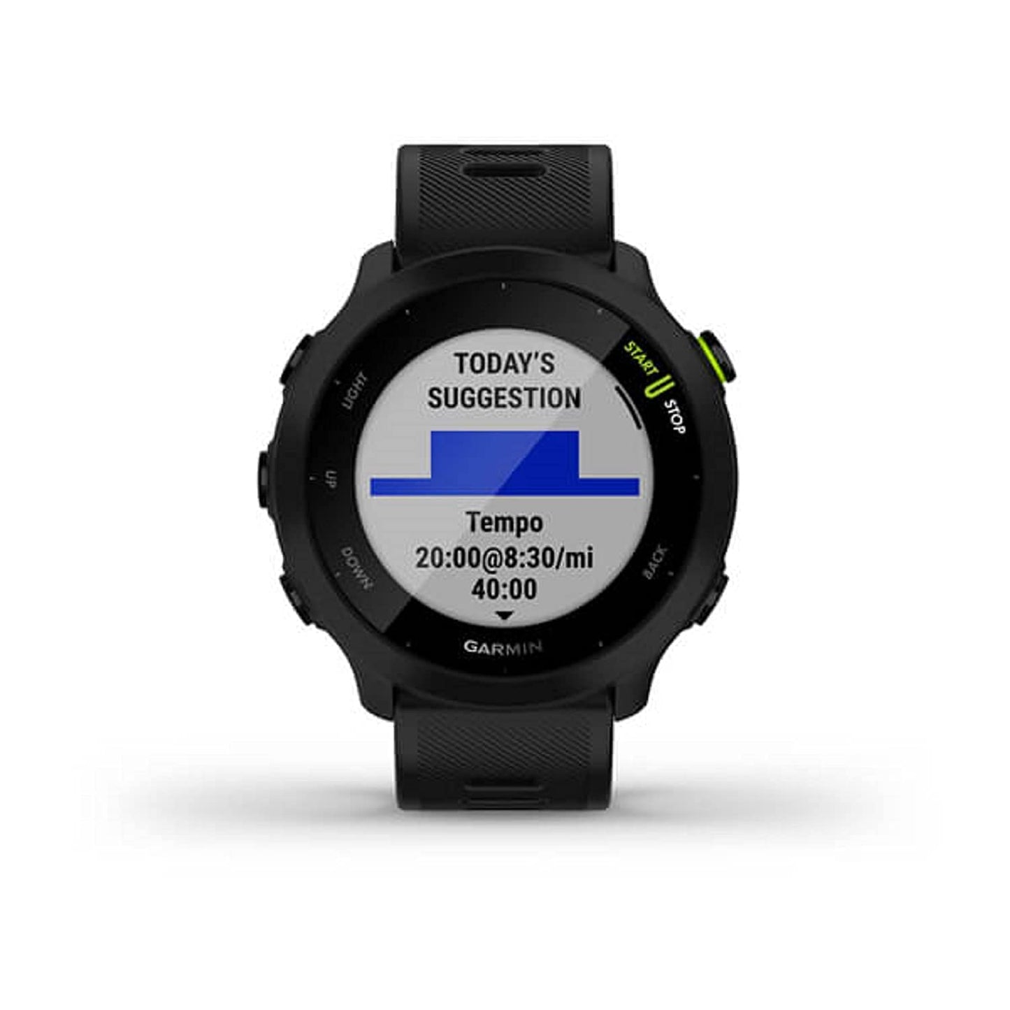 Garmin Forerunner 55, GPS Running Watch with Daily Suggested Workouts, Up to 2 weeks of Battery Life, Black (Renewed)