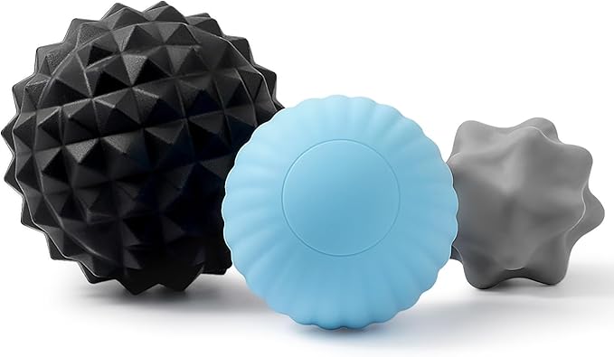 YIXIUTEN Deep Tissue Silicone Massage Ball Set for Plantar Fasciitis Relief & Muscle Recovery - Trigger Point and Myofasci...