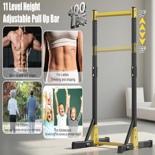 Freestanding Pull-up Bars | Portable Pull up Bar Station| Pull Up Station for Home Gym| Pull Up Bar Stand 400LBS with 11 G...