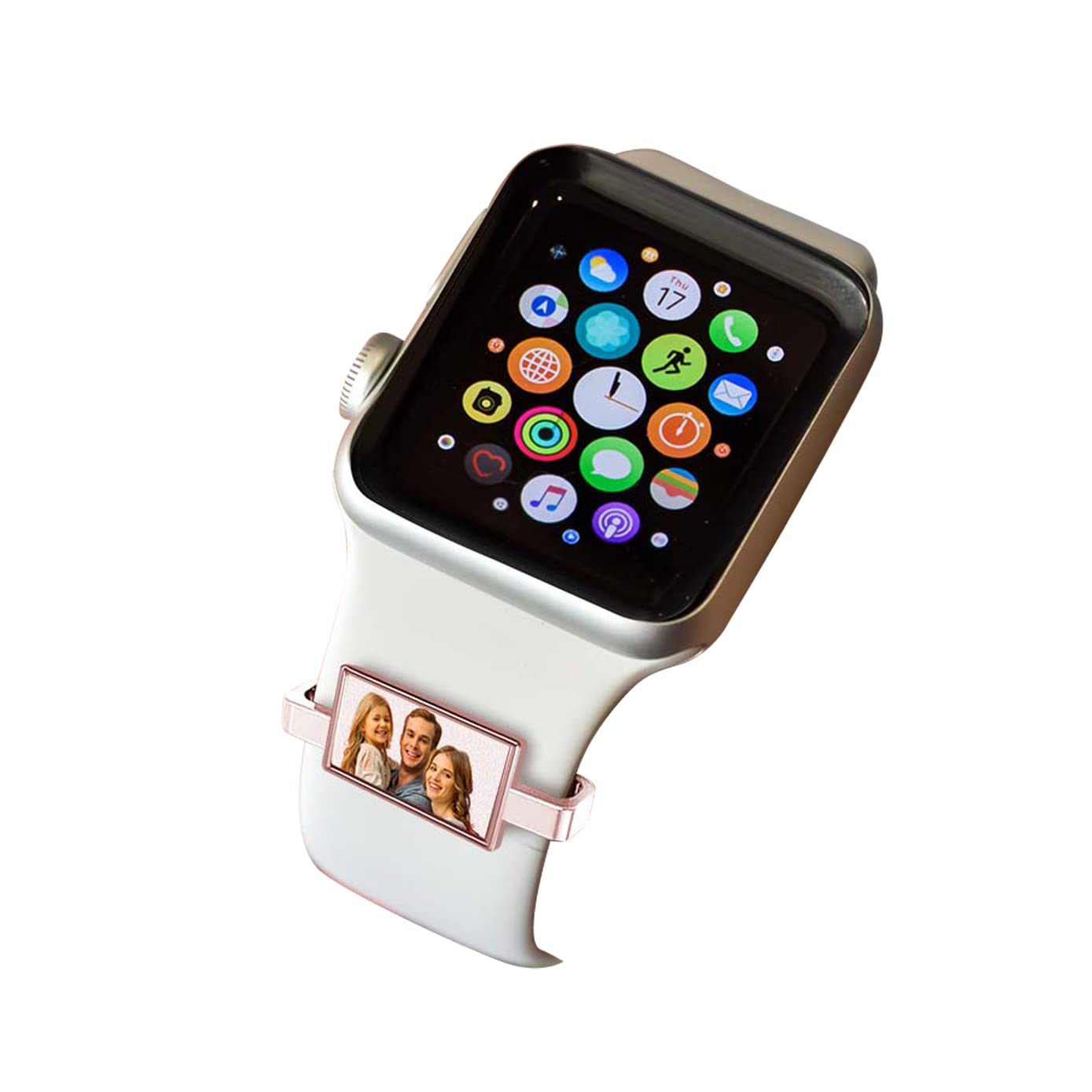 PicturesOnGold.com Smart Watch Photo Charm in Stainless Steel Rectangle Shape