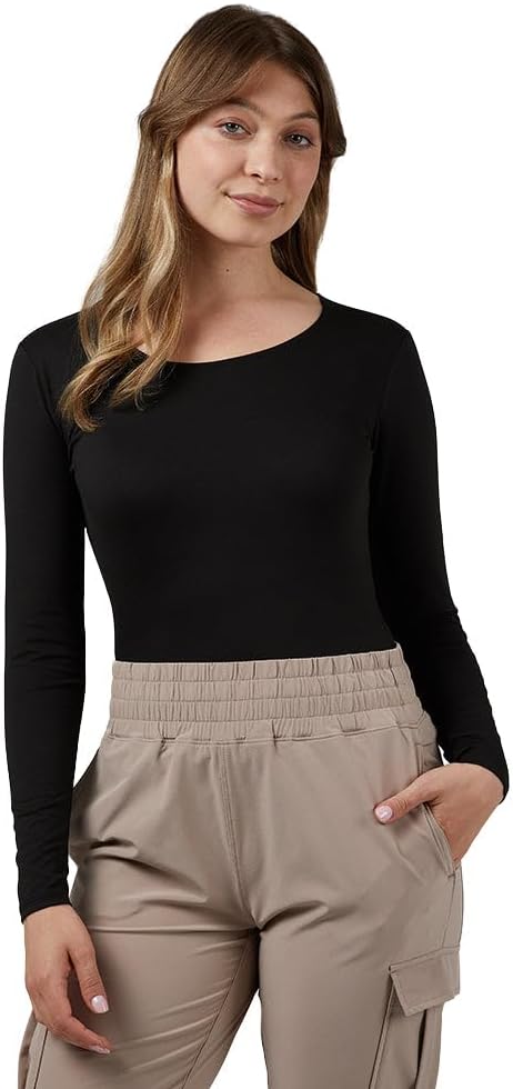 32 Degrees Heat Women’s Lightweight Baselayer Scoop Top – Thermal Long Sleeve Shirt for Cold Weather
