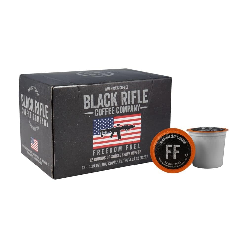 Black  Coffee Company Dark Roast Coffee Pods - 100% Arabica  Bold  Smoky Single-Serve K-Cup Compatible - Veteran-Founded enhanced Coffee - Freedom Fuel - 72 Count