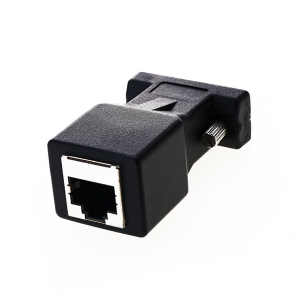 Lfhukeji Rs232 To Rj45, Db9 9-Pin Serial Port Male To Rj45 Female Cat5E/6 Ethernet Lan Extend Adapter