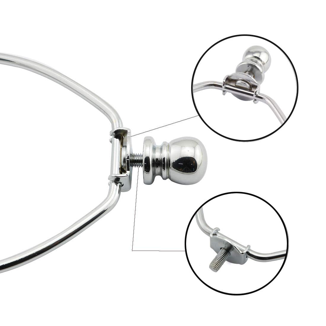 DZS Elec 1-Pack 8 Inch Metal Lamp Harp Holder for Table/Floor Light Fitting Silver HARP-8IN-S1