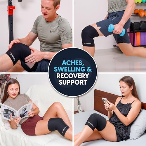 Copper Compression CopperFreeze Knee Sleeve – Hot & Cold Therapy Support for Pain, Swelling, and Injury Recovery – 360° Co...