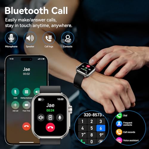 Smart Watch, 1.85" HD Fitness Tracker (Answer/Make Call), 1000 mAh Battery