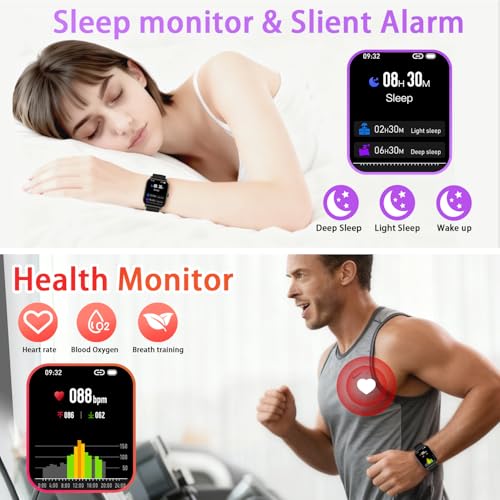Smart Watch for Women Men Fitness: Make Answer Call Digital Mens Watches Waterproof Running Smartwatch for Android Phone i...