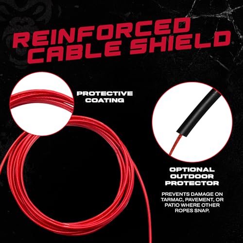 Beast Gear Pro Speed Jump Rope - Professional Fitness Jump Ropes for Women and Men - Skipping Rope for Exercise, Boxing, M...