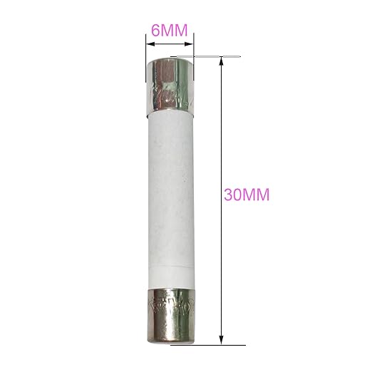 Microwave Fuse 20 Amp 250V Ceramic Fuse 20a Slow-Blow [6-Pack] - Compatible and Universal Replacement for Digital Microwave Oven & Other Countertop Microwave Ovens