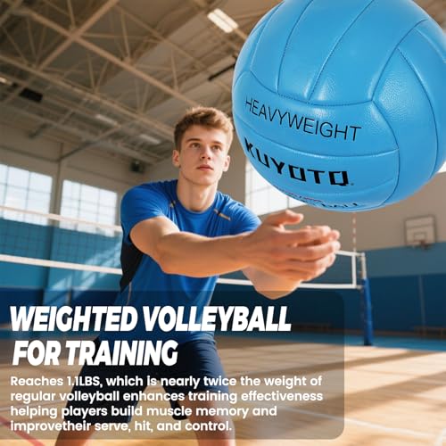 1.1lbs/500g Weighted Heavy Volleyball For Setters Serve Trainer Setter Weighted Volleyball Training Equipment Size 5 Thick...