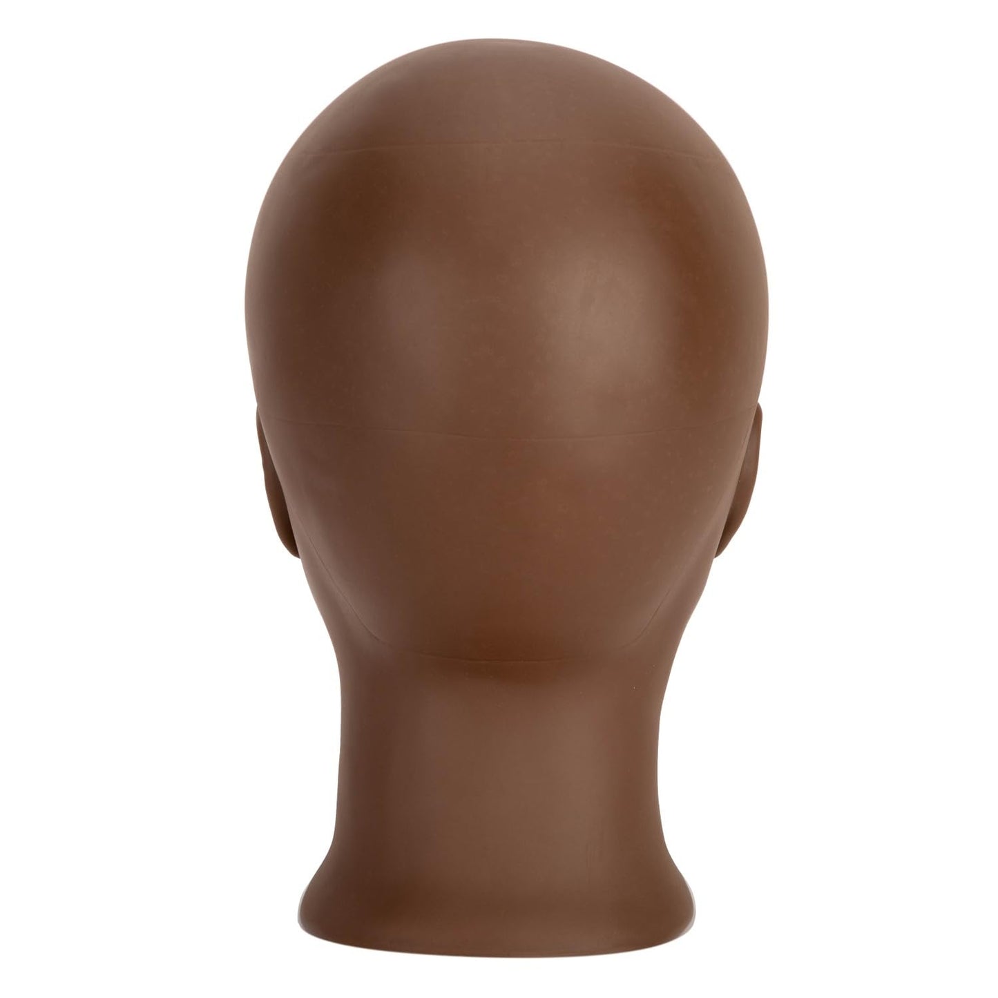 koskusder Bald Mannequin Head Brown Female Professional Cosmetology Training Mannequin-Bald for Wig Making and Display Hat Helme