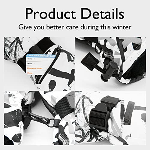 Hoihoo Ski Gloves - Waterproof Winter Snowboarding Gloves for Men & Women, Touchscreen Compatible, Warm Below -30F