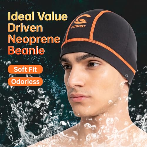 Intbost 3mm Wetsuit Beanie for Keem Warm in Cold Water Wetsuit Hood Neoprene Beanie 3mm Scuba Diving Cap Winter Swimmming ...