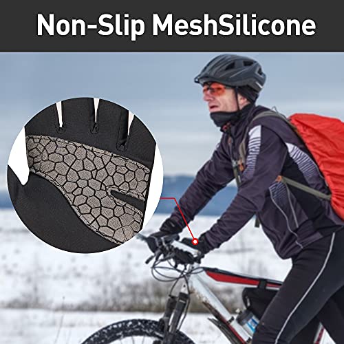 Arcweg Running Gloves Winter Thermal Anti-Slip Touchscreen Gloves Fleece Lining Gloves Men Women for Walking Cycling Driving