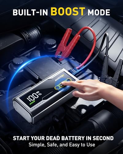 AUXITO 6000A Jump Starter, 12V Car Battery Jump Starter, Up to All Gas & 12L Diesel Engine with LED Display, Portable Jump...