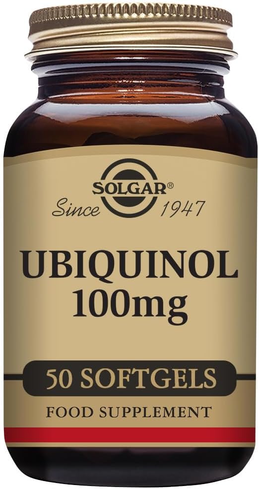 Solgar Ubiquinol 100 mg, 50 Softgels - Advanced Antioxidant Support - Reduced Coenzyme Q10 (CoQ-10) - Gluten Free, Dairy Free - 50 Servings, Standard Packaging