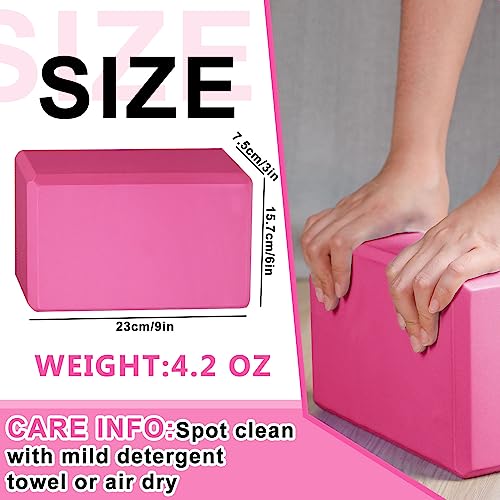Honoson 20 Pcs Yoga Blocks Bulk 9''x6''x3'' High Density EVA Foam Blocks for Exercise Pilates Meditation, Lightweight Non-...