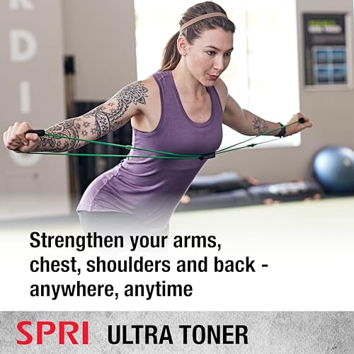 SPRI Ultra Toner Figure 8 Resistance Band with Padded Handles Great for Stretch, Exercise, Fitness Training, Yoga, Resista...