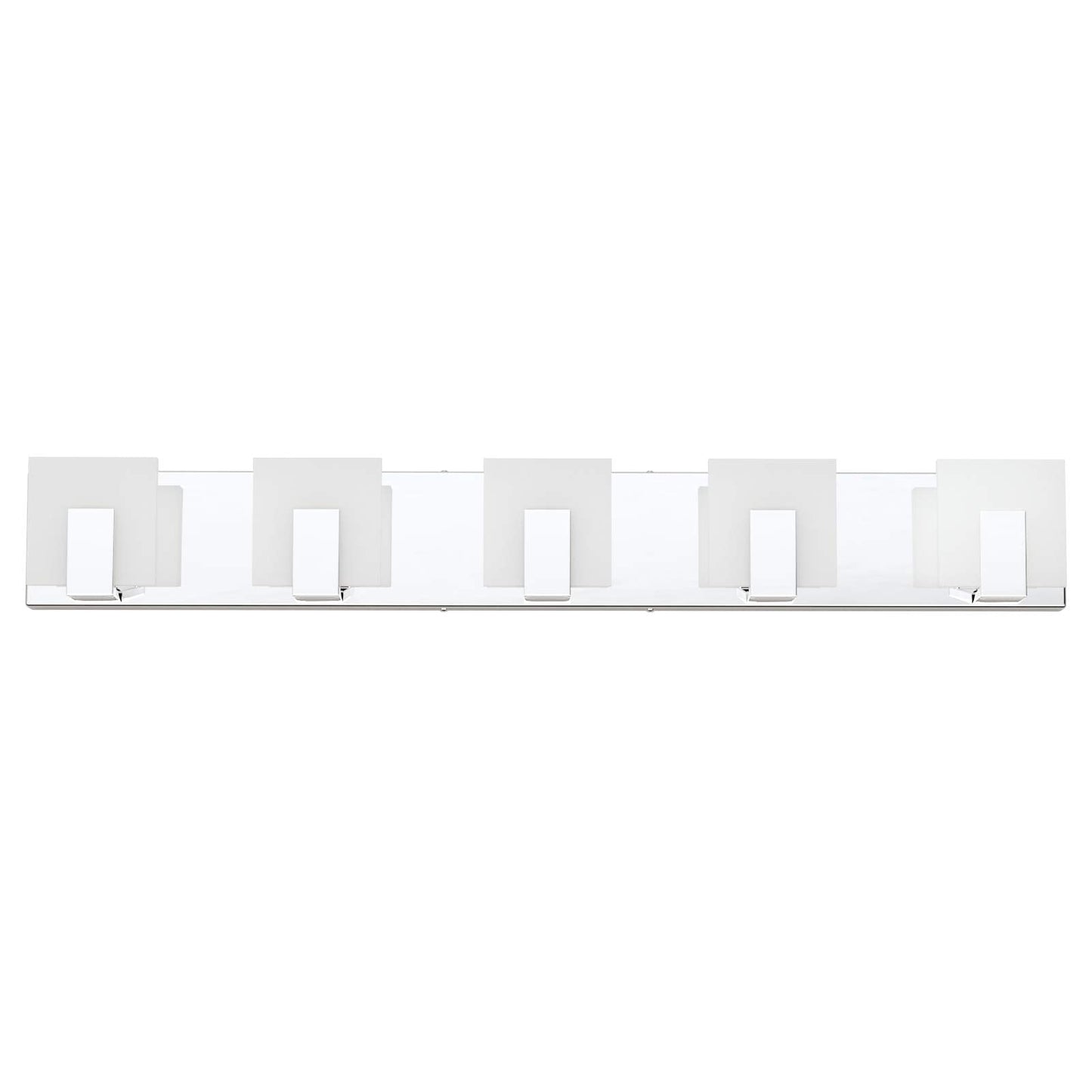 Aipsun Modern Led Bathroom Vanity Light - 5 Lights, Chrome Stainless Steel, Up And Down Over Mirror, 6000K White Light, Model Ca-1105-5T