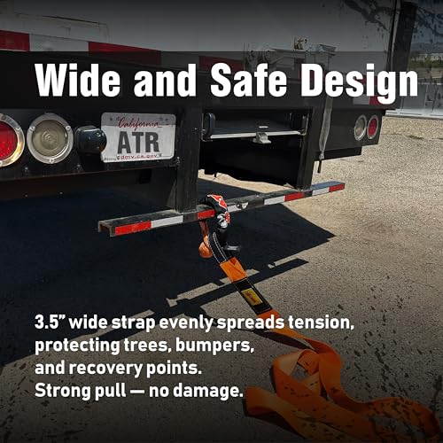 ATR Recovery Tow Strap 3.5" x 20ft – 36,000 lbs Break Strength, Heavy Duty Snatch Strap for Truck, SUV, UTV, Off-Road Pull...