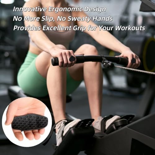 Jopplim Anti-Slip Workout Grips, Ergonomic Workout Gloves, Weight Lifting Grips, for Men and Women, Silicone Gym Grips Pad...