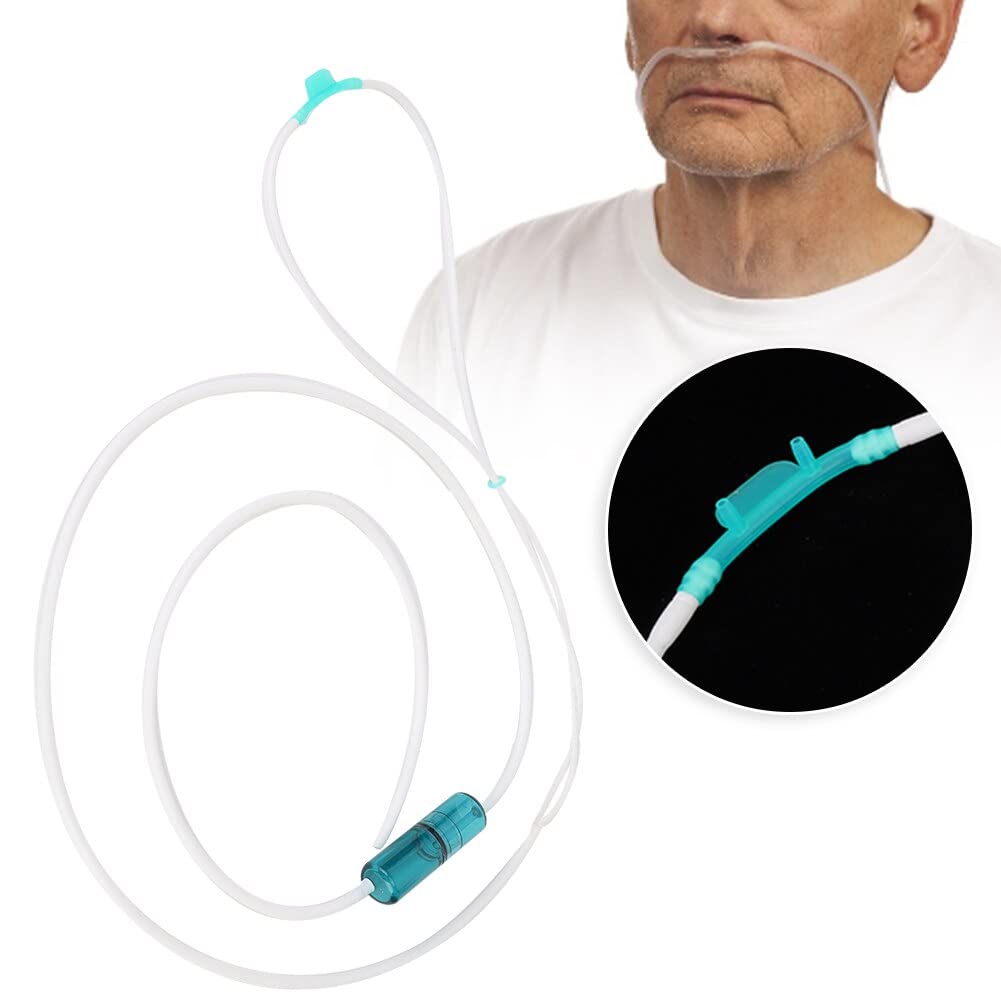Vogvos 7FT Standard Nasal Cannula Tubing Soft Silicone Tube for Various Machine with Y-Shape Tee Connector and Nasal Suction Head-1 Pack