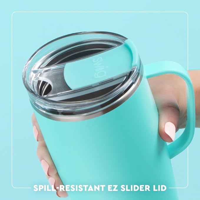 Swig Life 22oz Travel Mug, Insulated Tumbler with Handle and Lid, Travel Coffee Mug, Cup Holder Friendly, Stainless Steel 22 oz Tumbler, Reusable Insulated with Lid (Pumpkins and Bows)