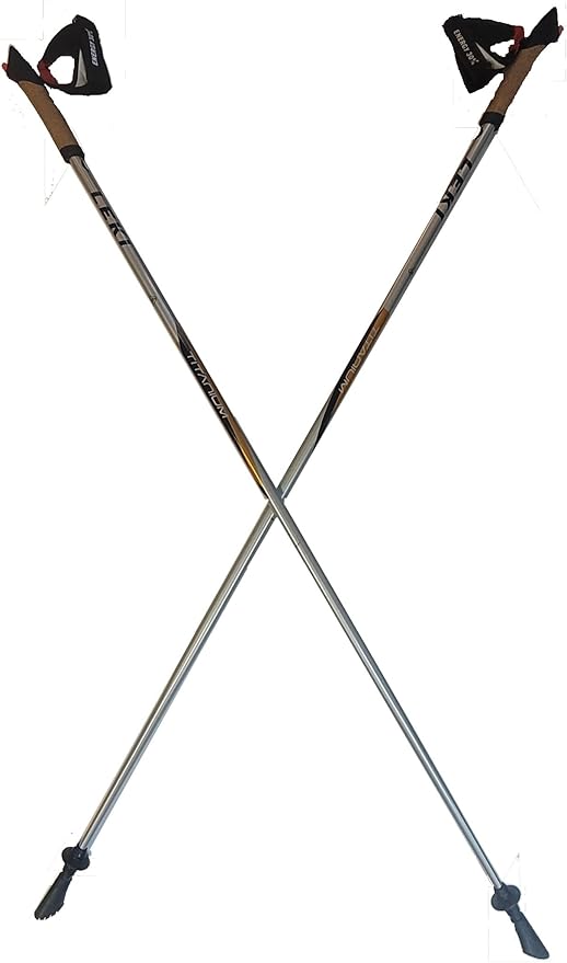 LEKI Nordic Walking Titanium AirFOIL Walking Pole 115cm