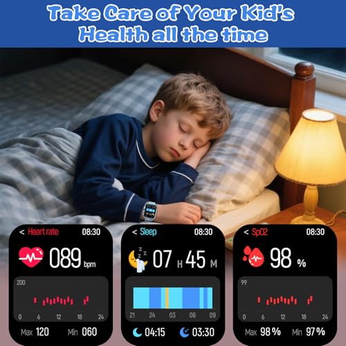 Smart Watch for Kids Boys Age 5-12, Ai Functions Games HD Touch Screen Watches with Video Camera Music Player Pedometer He...