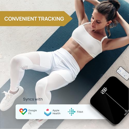 INEVIFIT Smart Premium Bathroom Scale, Highly Accurate Bluetooth Digital Bathroom Body Weight Scale, Precisely Measures We...