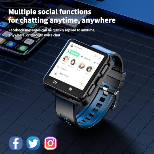 LOKMAT 4G Smart Watch Phone Call, 4GB+64GB Android 11 CPU MTK6761 Smartwatch, 2.64" Large Screen Gaming Watch 1200mAh Typ...