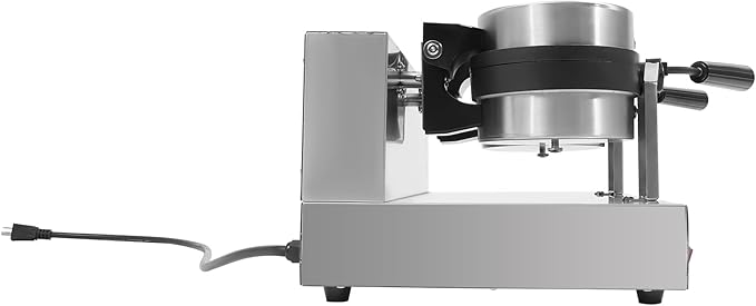 Waffle Maker Double Heads Waffle Iron Machine 2400W 110V Wafer Making Machine Stainless Steel Chaffle Maker with 180° Rotatable Handle Temperature and Time Control