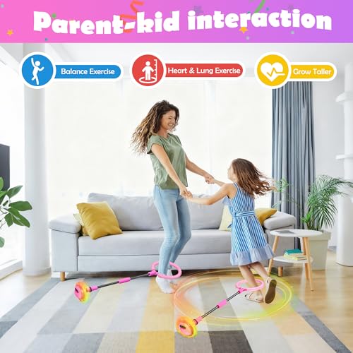 VOOPARK Skip Ball for Kids - Ankle Jump Rope Ball with LED Display, Counter, Time/Distance/Calorie Tracker, Colorful Flash...